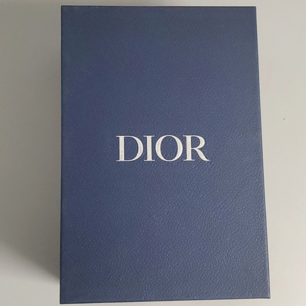 Blue empty Dior box